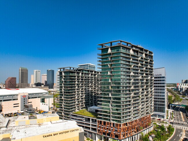 The apartment complex offers multi-family housing in the Channelside community.