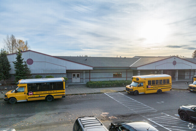 Cedarcrest Middle School front entrance.