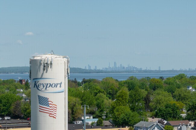 The iconic Keyport water tower reflects the town’s pride as the Gateway to the Bayshore.