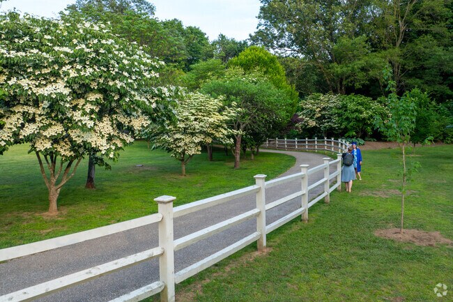 Red Coat residents can enjoy the country surroundings and walkways at  Cranbury Park.