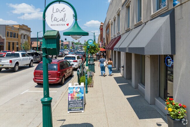 Walk down the local shop lined sidewalks in Downtown Rochester to find that special gift.