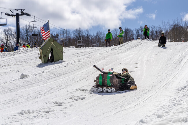 Merrill residents can head to Granite Peak for skiing and events like the Cardboard Cup.