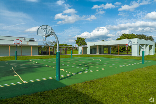 Students enjoy their basketball courts at Lillie C. Evans Elementary School.