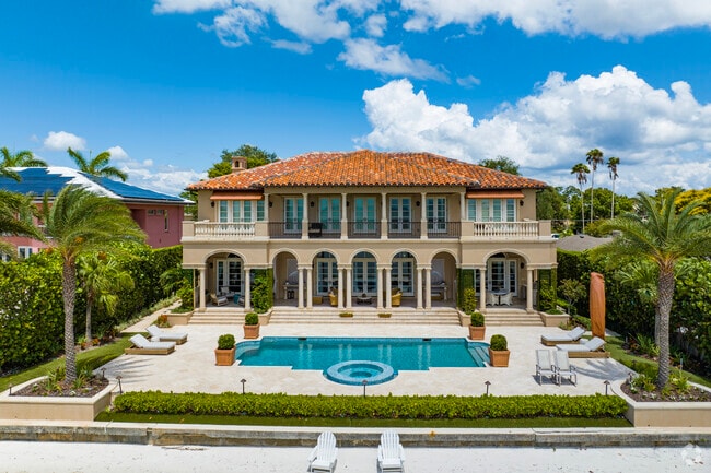 A beautiful Mediterranean home on the waterfront in Belmar.