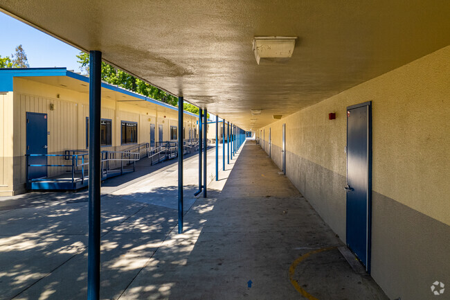 Outdoor classrooms at Willow Glen Middle School.