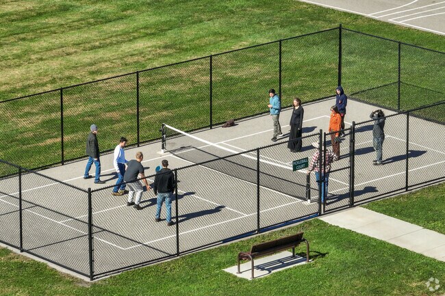 Kasson locals can play on the courts at Lions Park.