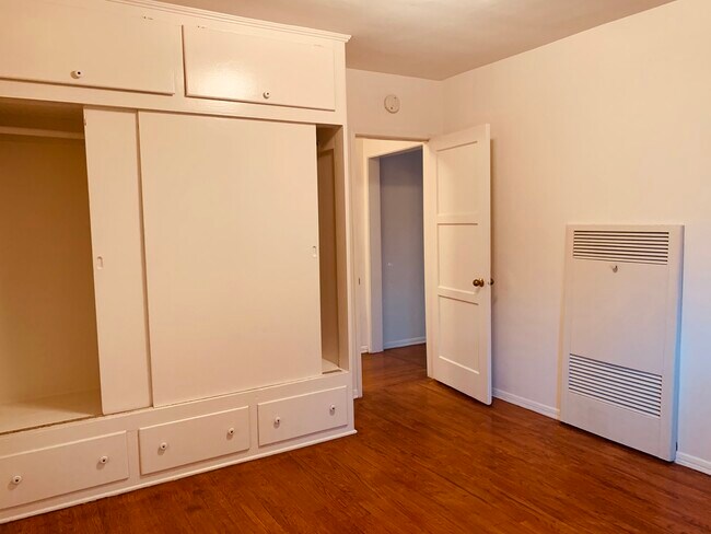 bedroom facing into hall