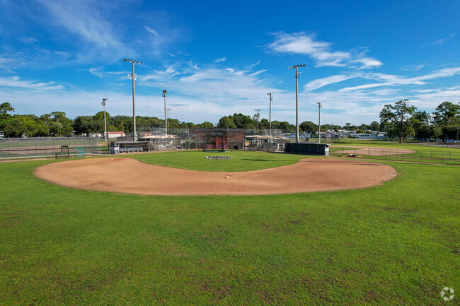 Tavares Elementary School baseball field, home of the Bulldogs.