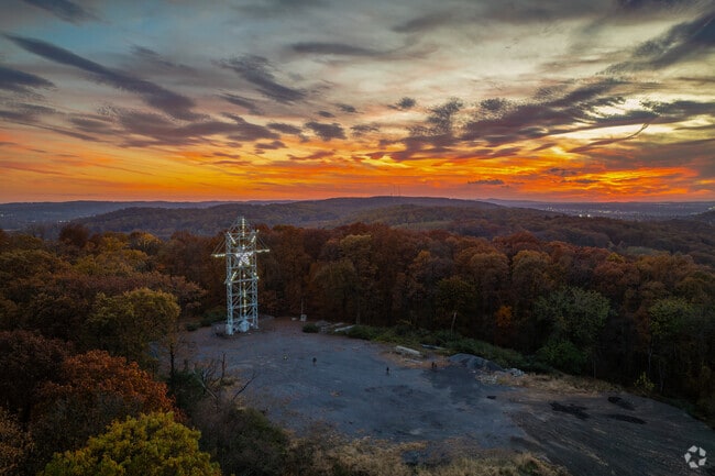 A 25 foot wooden star overlooks the city of Bethlehem.