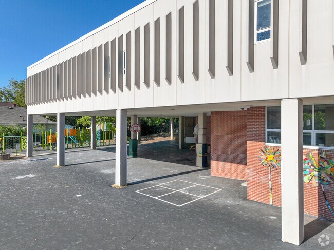 The foursquare court at Ashland Elementary School