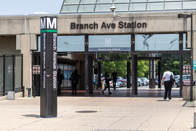 The Green Line terminates at Branch Avenue Metro Station in Morningside.