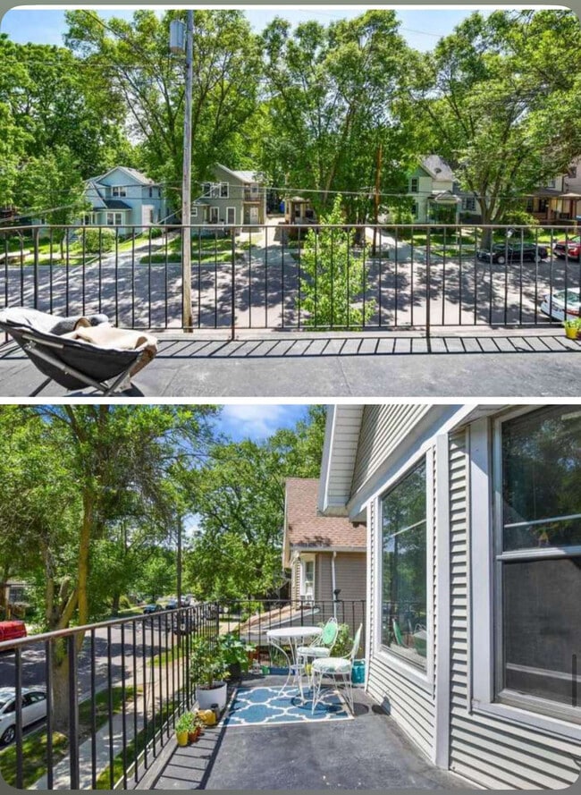 Private second story balcony