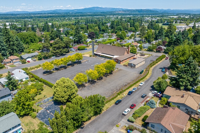 An Aerial View of Faithful Savior Community School in Parkrose.