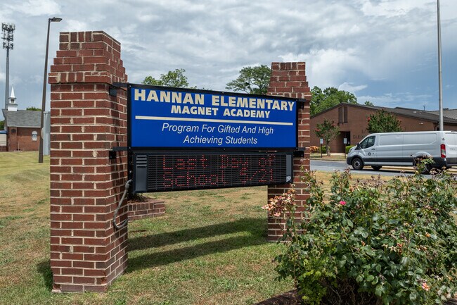 Students can start their educational journey at Hannan Elementary School in Waverly Terrace.