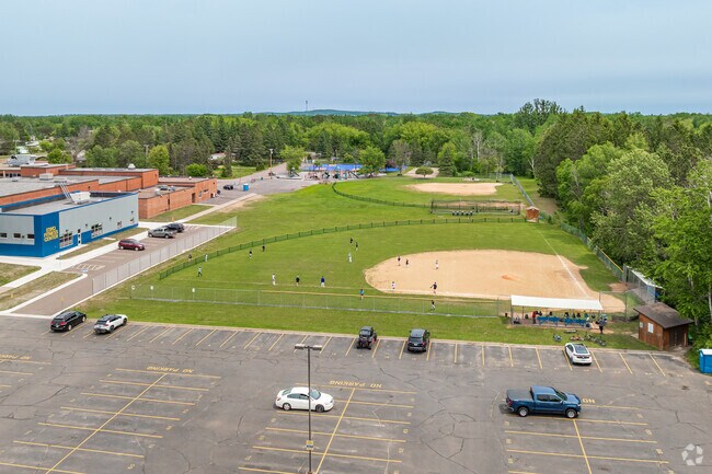 There are ballfields located behind Lincoln Secondary School.