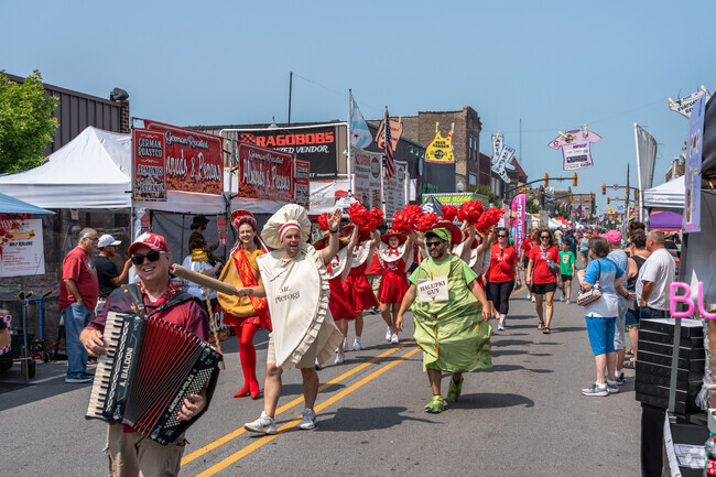 Be sure to catch the pop up parades at the annual Pierogi Fest in Whiting.