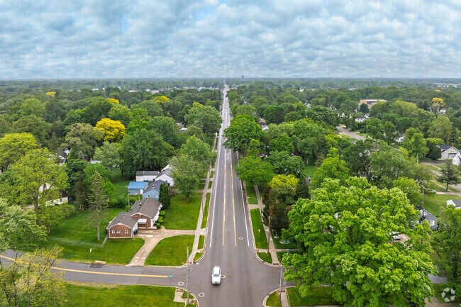 Atherton Road runs east to west along Circle Drive's north end and connects Flint to Burton.