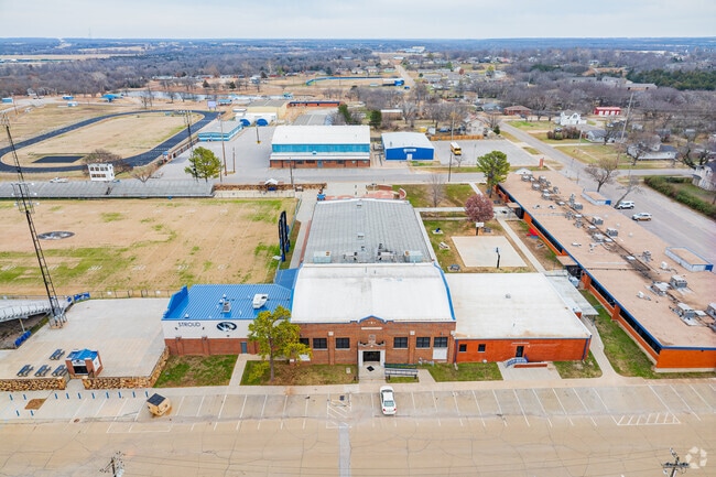 Aerial view of the Stroud Middle School.