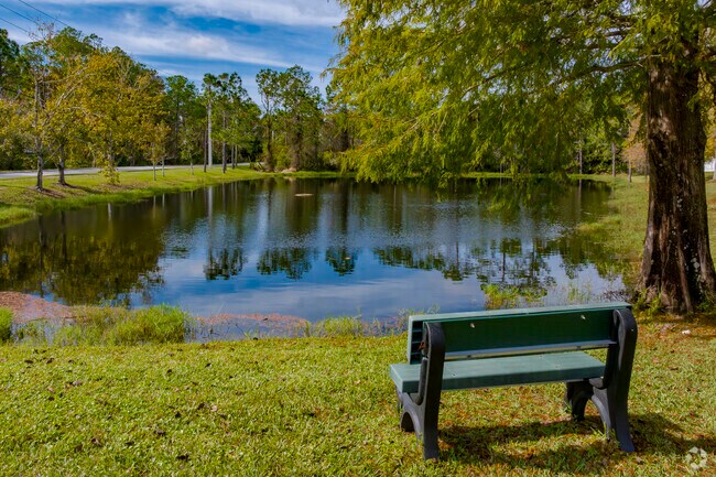Take a break or relax alongside one of the many Deer Creek lakes.