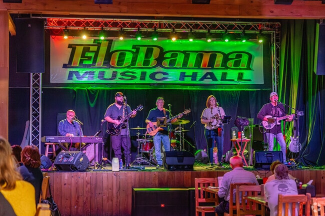 Flobama in downtown Florence offers live music and dining throughout the week.