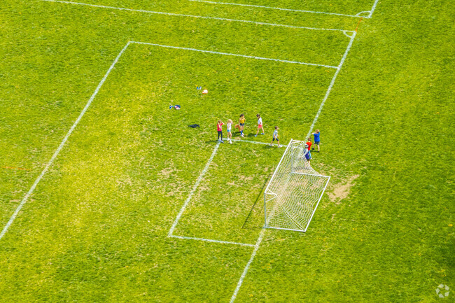 On-site soccer fields also host little league games on weekends.