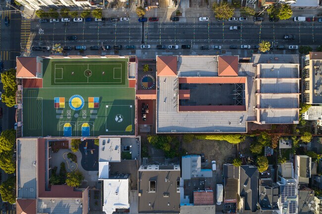 Play area and courtyard at George Moscone Elementary.