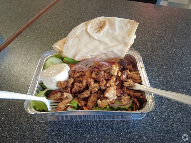 Grab a fresh salad with grilled chicken at Jerome's Deli near the Hanover Hill neighborhood.