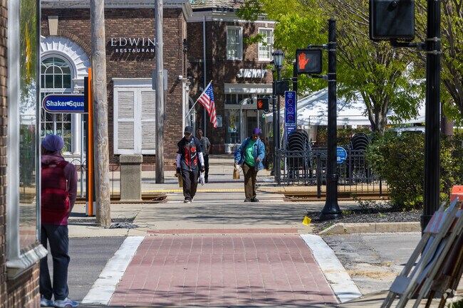Clearly marked street crossings are found throughout the Buckeye-Shaker neighborhood.