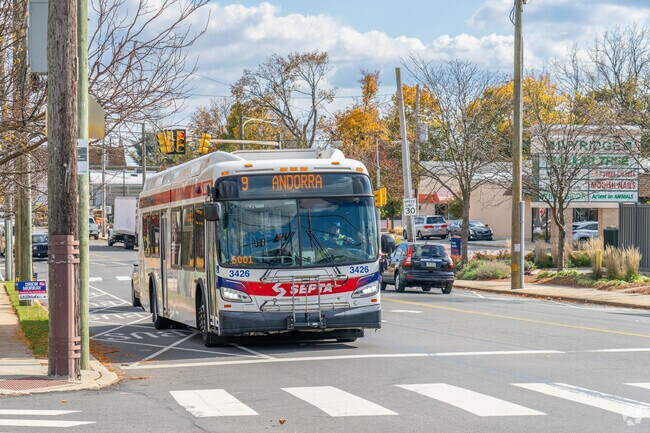 SEPTA busses connect Roxborough with nearby communities and the train system.