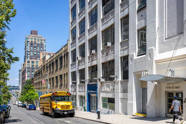 A view of the The Gateway School buildings from the street.
