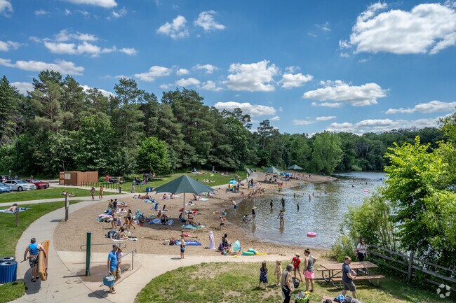 Lebanon Hills Regional Park is a popular beach and recreation area near Apple Valley..