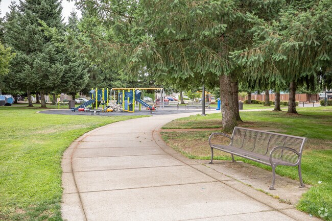 A Walking Path in Hoodview Park in the Hayesville Neighborhood in Salem, OR.
