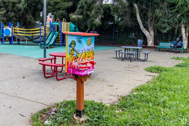 Josie de la Cruz Park in Meadow Brook is filled with colorful art.