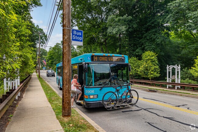 PRT bus stops are all through Glen Osborne.
