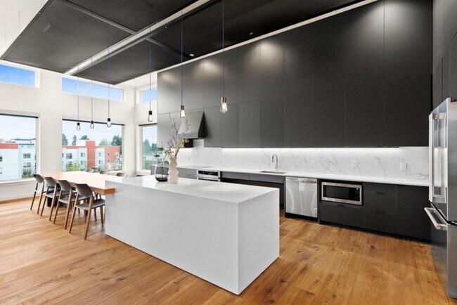 Club room kitchen and dining area