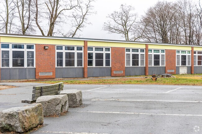 A hallway at the Wyman Elementary School in Woburn, MA.