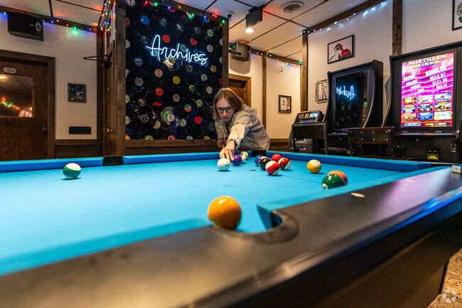 Archives is a local bar that features a pool table and bingo night.