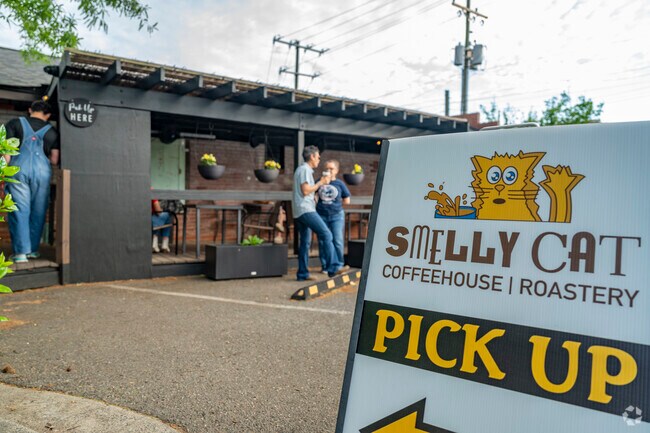 A morning pick me up is a must at Charlotte favorite Smelly Cat Coffee for Hidden Valley locals.