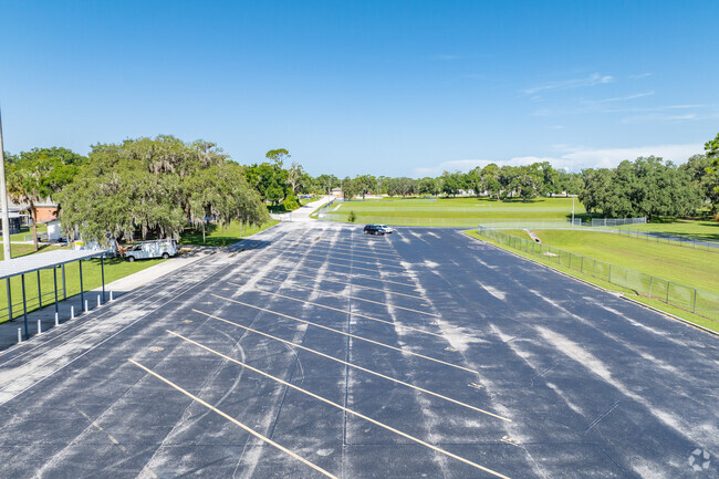 Inverness Middle School has a large size parking lot for teachers and visitors.