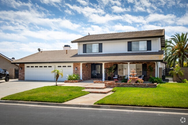 Brick trim and shutters were seen on a home in Moreno Valley.