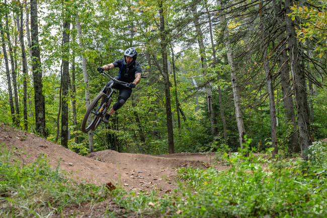Mountain bike enthusiasts head to Norton Park to push their limits at Spirit Mountain.