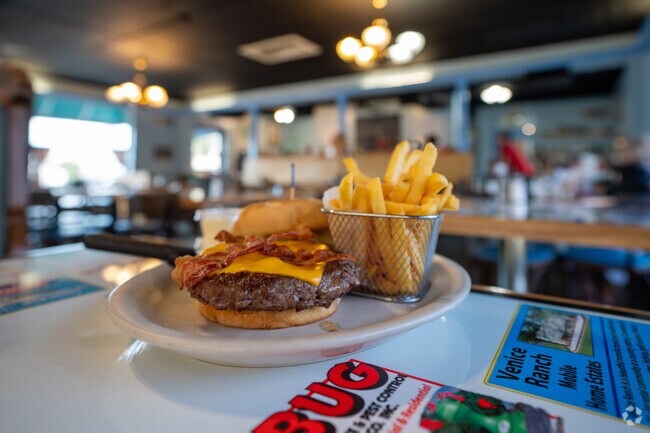 Burger at Patches Restaurant