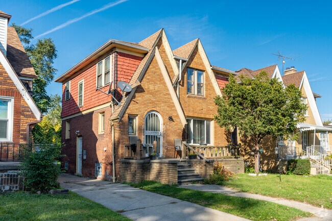 Tudor revival homes are commonly seen across Conant Gardens, Detroit.