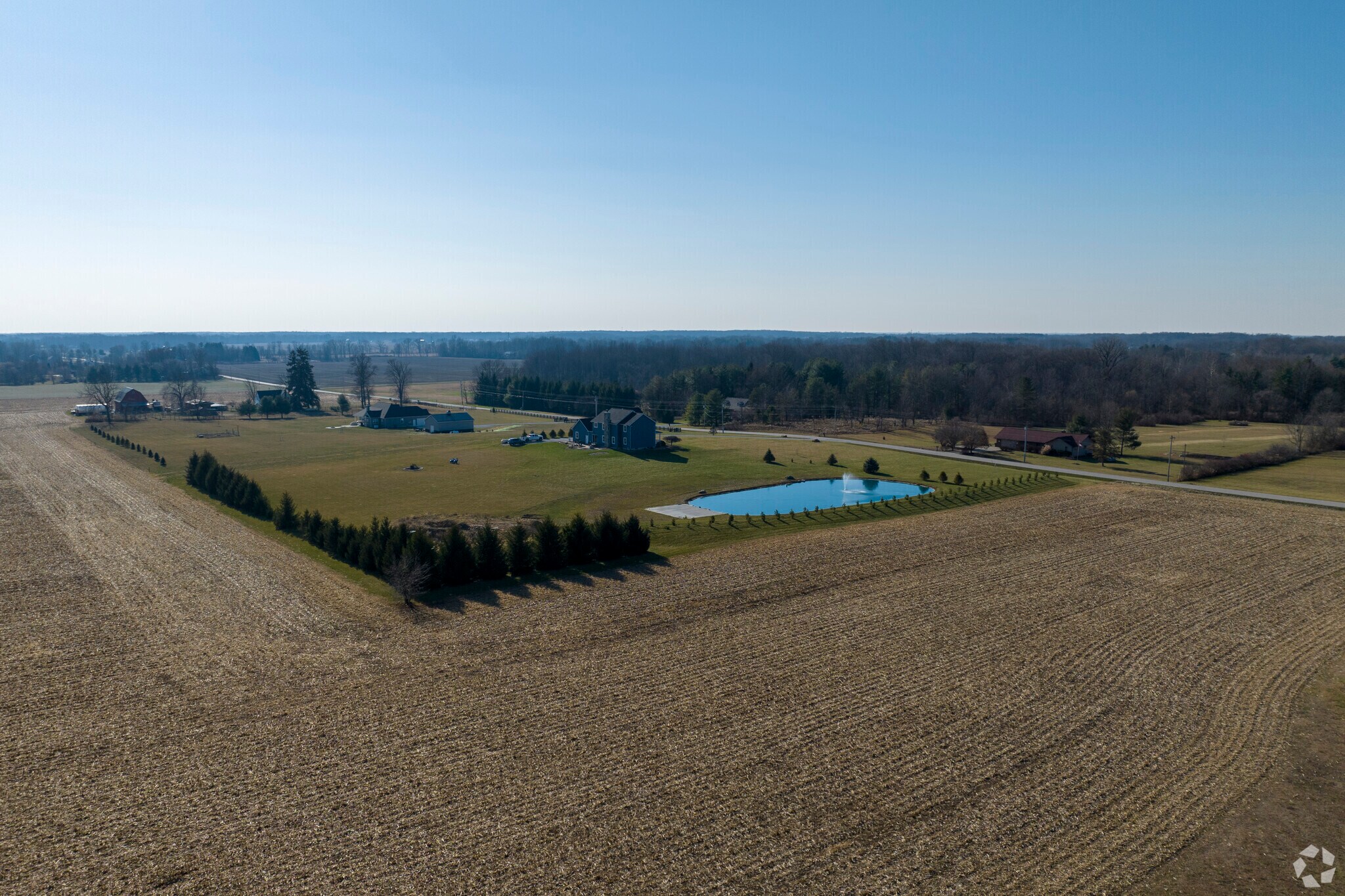 Farming and agriculture are the predominant land uses in the Porter area northeast of Columbus.