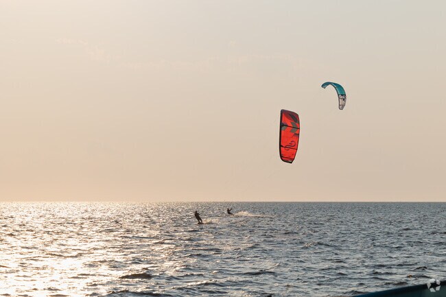 Waves locals enjoy kiteboarding the Pamlico Sound on the Outer Banks.