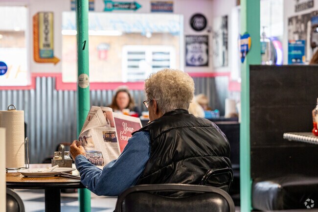 Prairie Grove residents enjoy catching up at Mel's Diner.