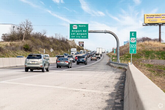 Rt 22 is the main highway connecting West Catasauqua with Lehigh Valley Airport.