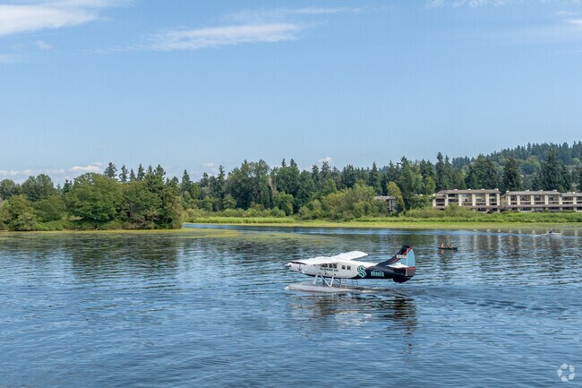 Watch seaplanes land while rowing a canoe on Lake Washington in Kenmore Terrace.