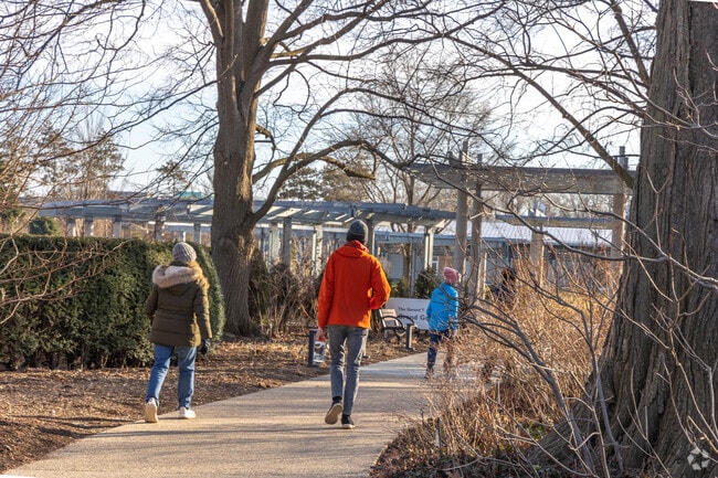 Lisle residents enjoy a late afternoon walk at The Morton Arboretum.
