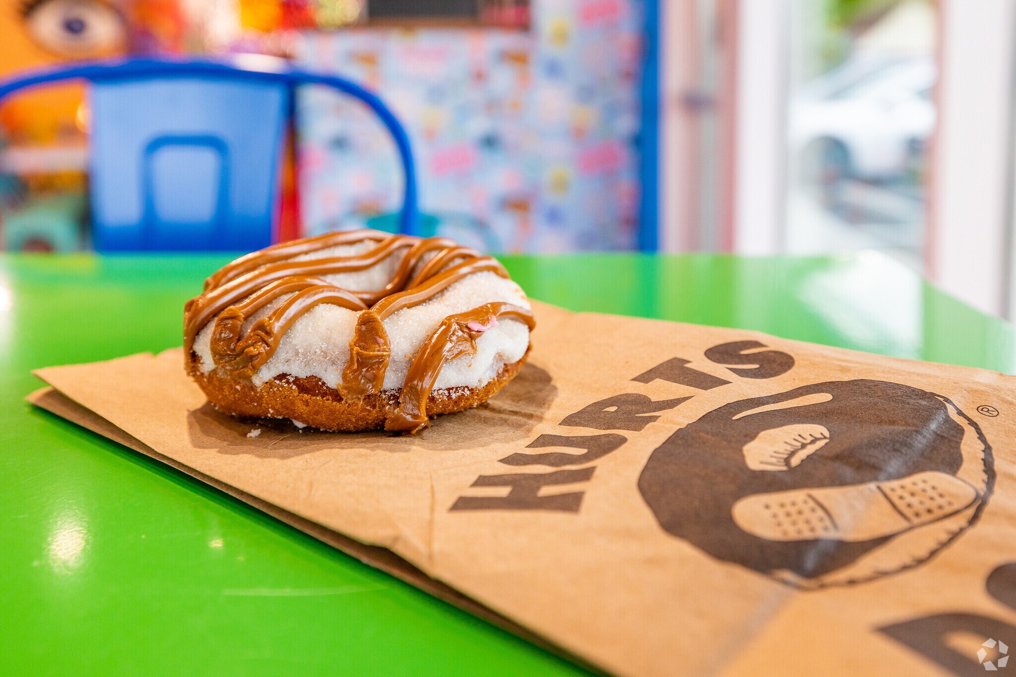 The churro inspired Jesús donut at Hurts Donut Company is a popular choice among customers.